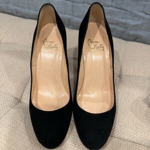 Christian Louboutin Black Suede Heels